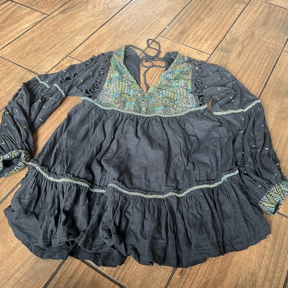 Free People Much Love Embroidered Tunic Top/Dress XS - Picture 4 of 6